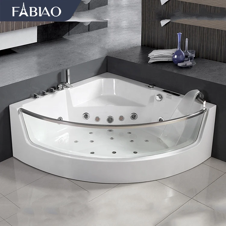 FABIAO Baignoire jakuzzy Modern Design Bath Luxury Sector Shape acrylic Freestanding 2 Person Bath Tub Prices For Hot Spring SPA