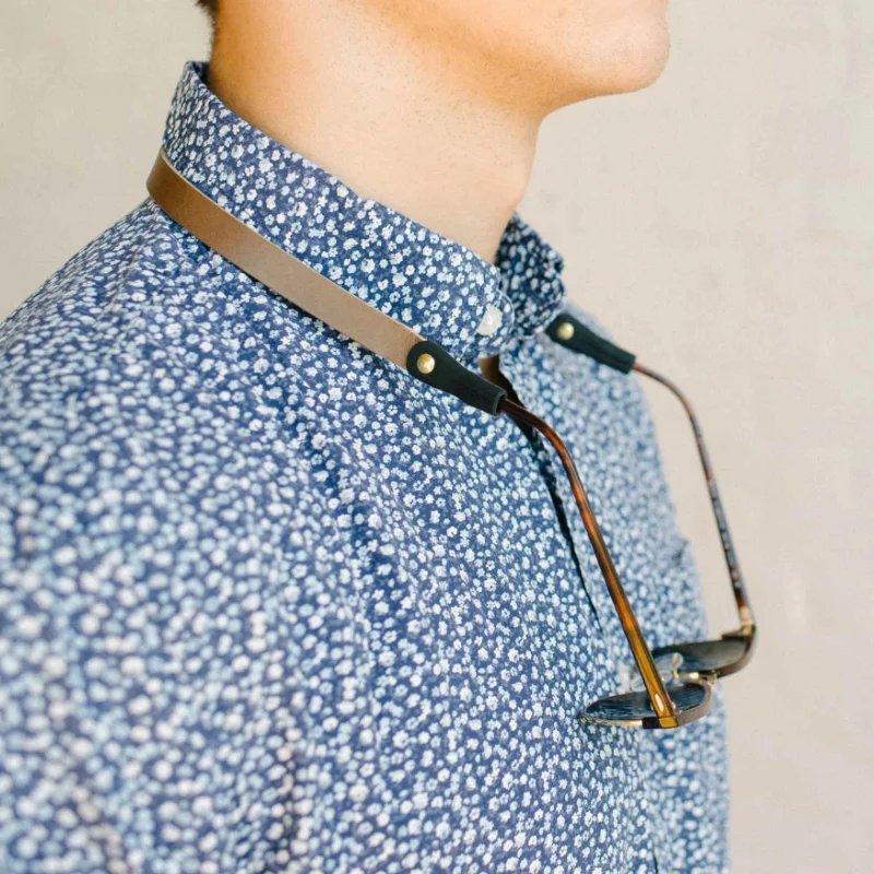 
Genuine Leather Neoprene Chain Sunglasses Eyeglass Neck Cord Strap 