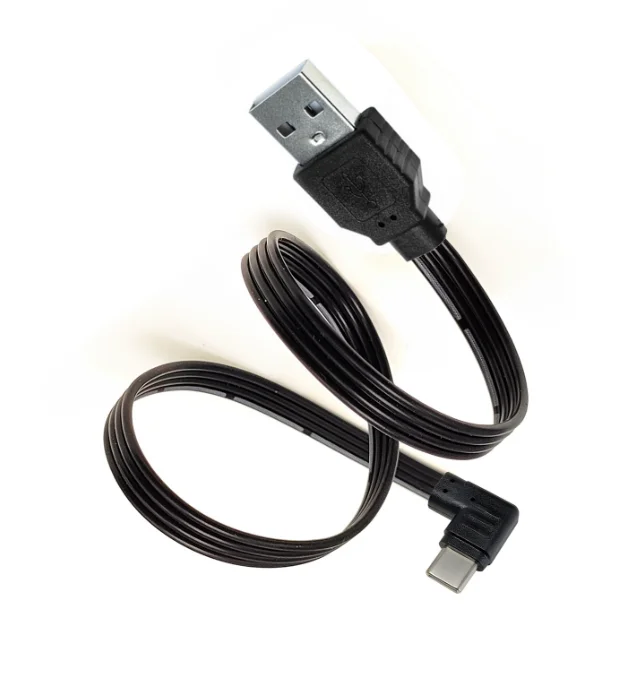 90 Degree USB 2.0 Cable A Male to C Male Flat Short Cable Support to Charging/Transfer soft silicone Right Angle for Laptop,TV