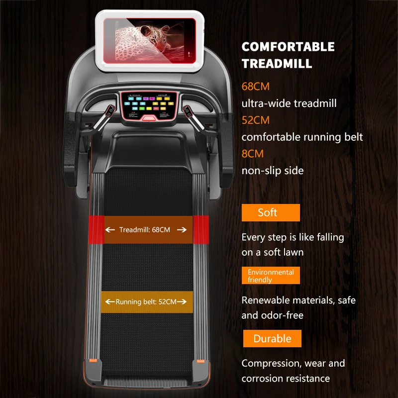 Multi-functional Home Use Home Fitness Equipment Electric Treadmill With Massage Function