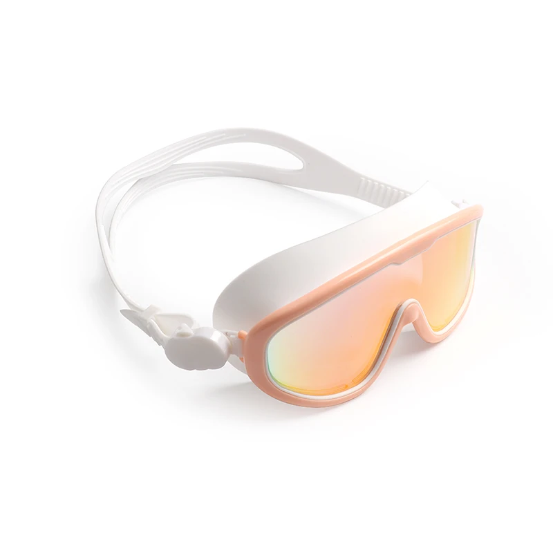 
Anti fog swimming goggles UV protection waterproof silicone swim glass pink blue color for ladies and women 