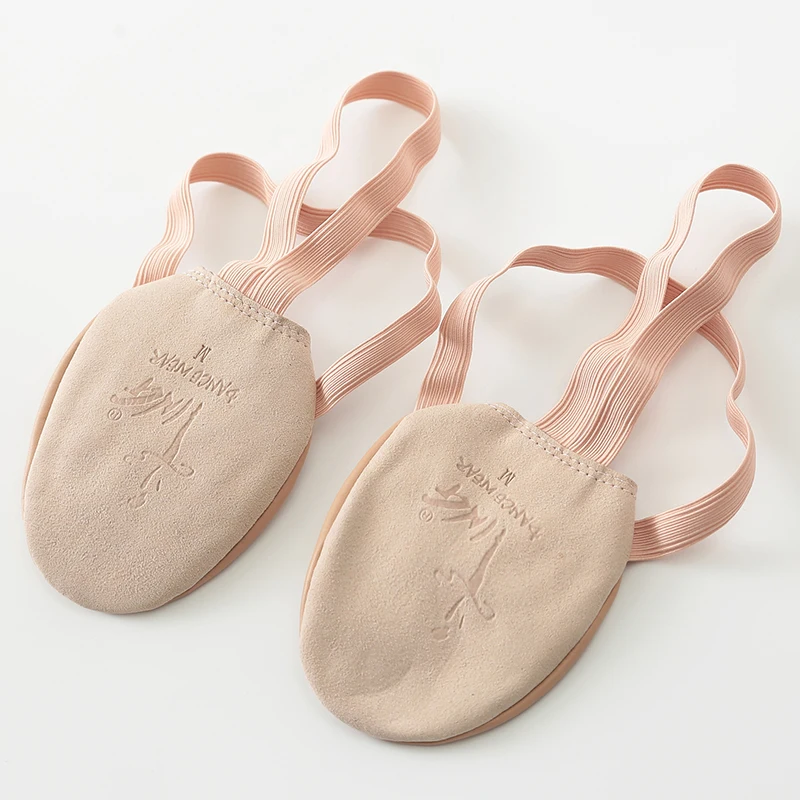 Wholesale Custom Artistic Gymnastics Shoes for Girls Soft Ballet Leather Upper with Microfiber Lining Half Soles Dance Practice