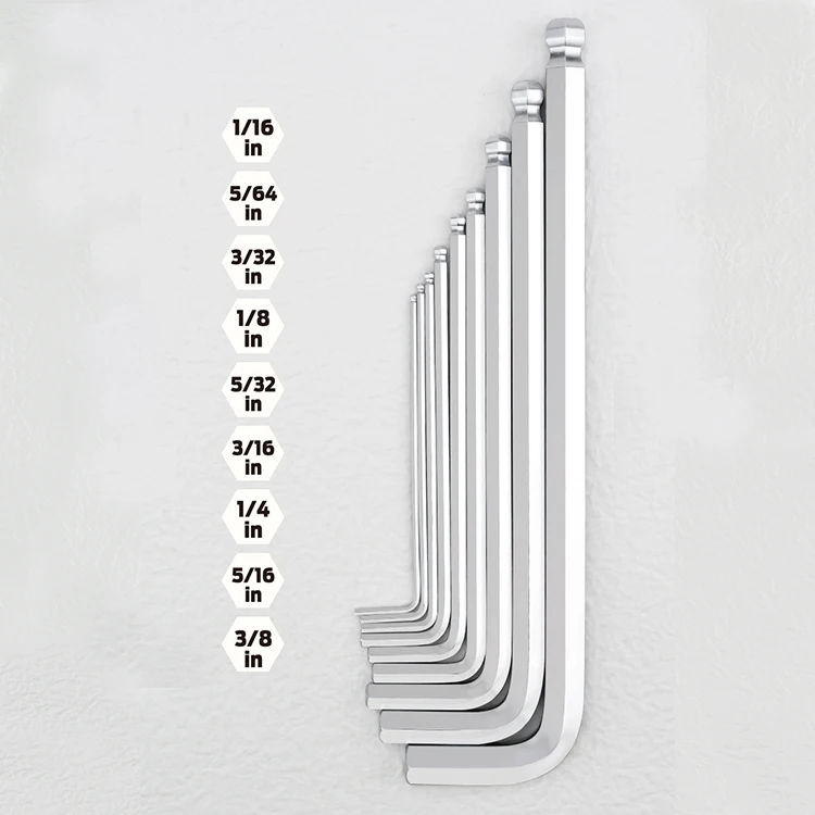 Hot selling Hardware Tools High hardness Multiple specifications Hexagon wrench allen key set