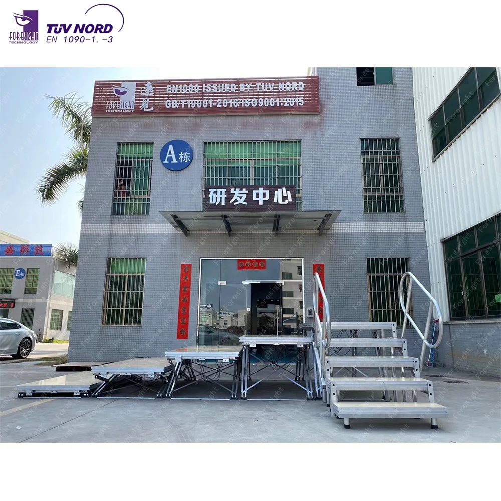 X Scissors shape 1m x 2m aluminum portable folding stage platform for sale