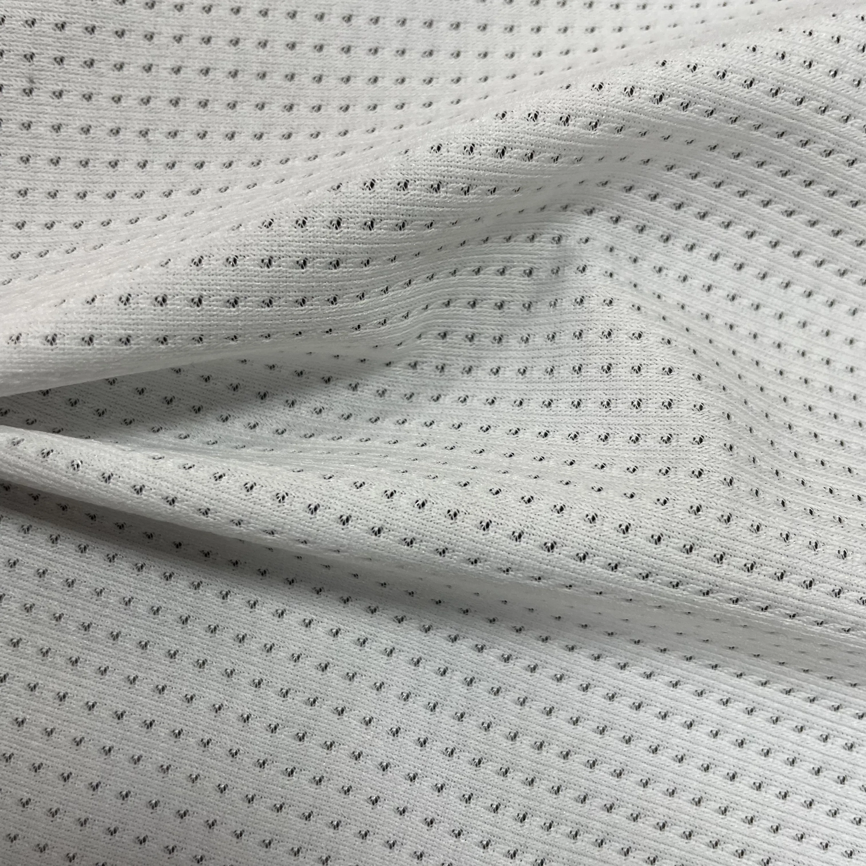 95%polyester 5%spandex  knit breathable wicking bird eye mesh activewear eyelet birdeye cycling jersey fabric for sportswear gar