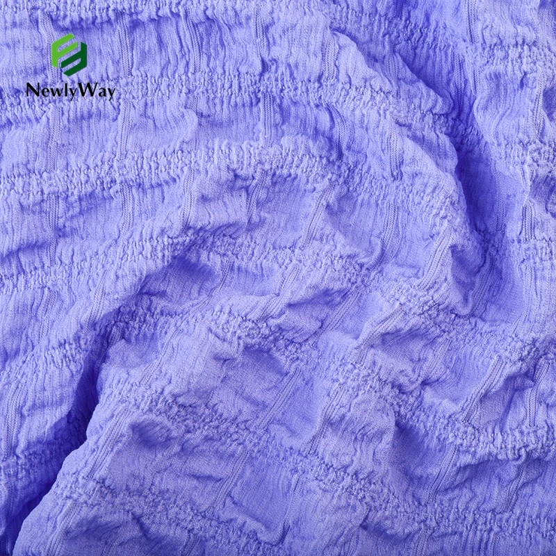 Fabric Supplier Polyester 4 way Stretch Knit Bubble Crepe Fabric For Clothing Women Dresses