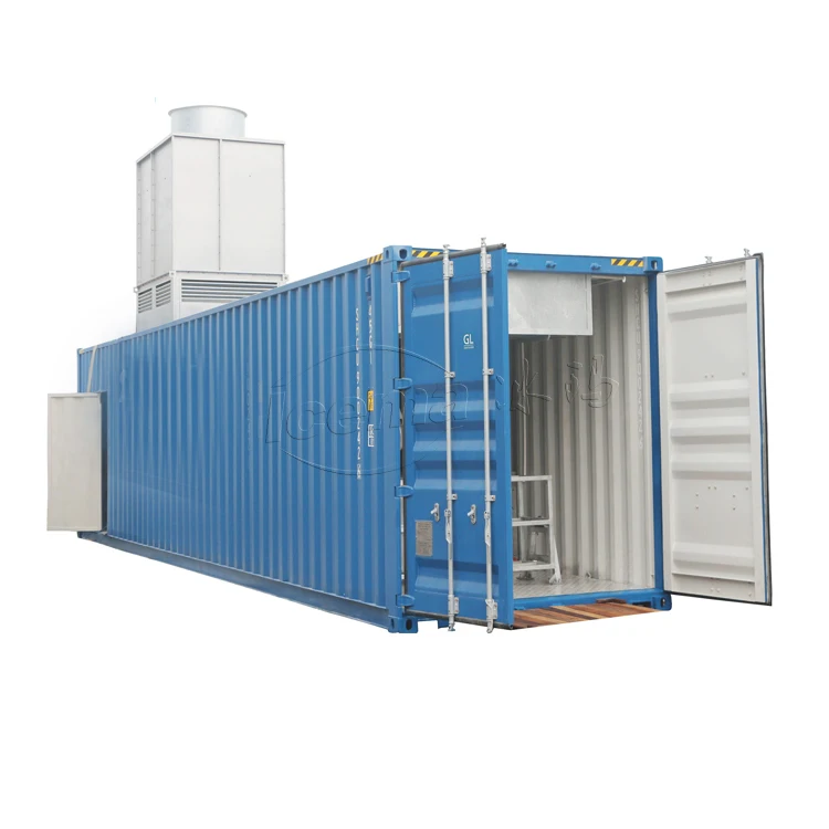 Industrial containerized ice block making machine
