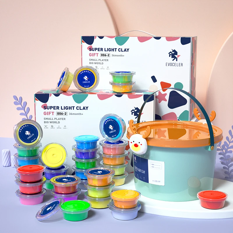 
Factory Home Direct Sale Ultralight Clay 24 Color Suit Children Diy Toys Plasticine Clay light clay 
