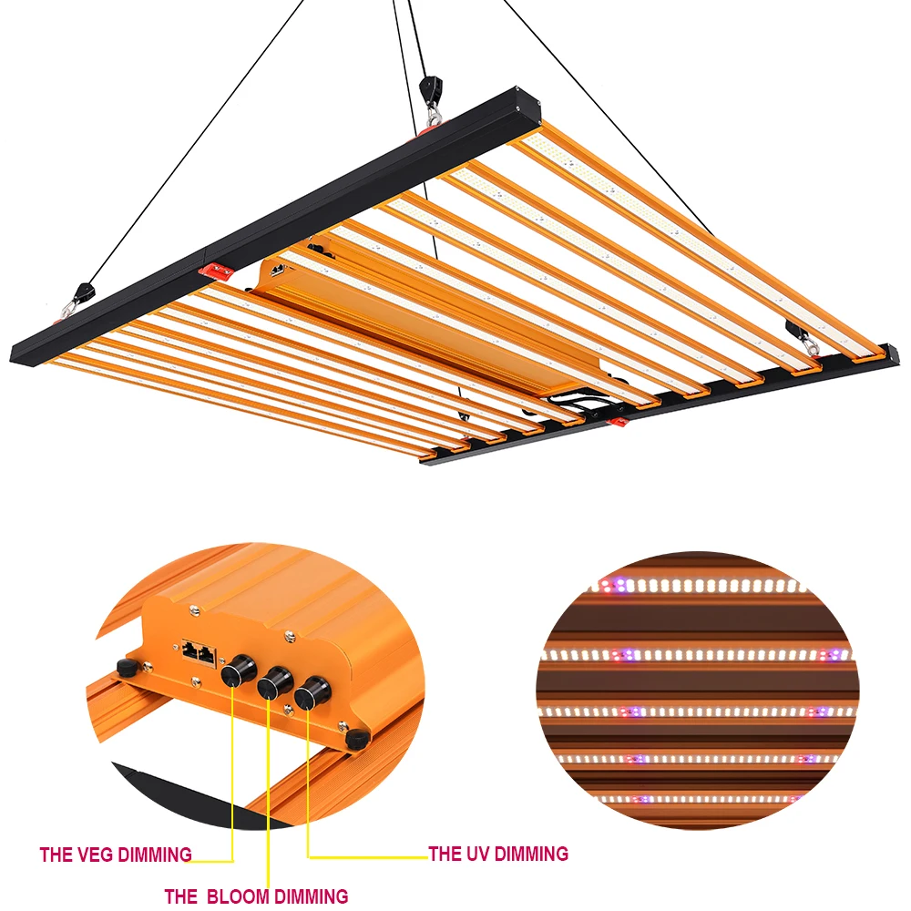 600W/640W/720W/800W/1000W UV IR SEPARATELY CONTROL LED GROW LIGHT WITH SAMSUNG LM301B CHIPS