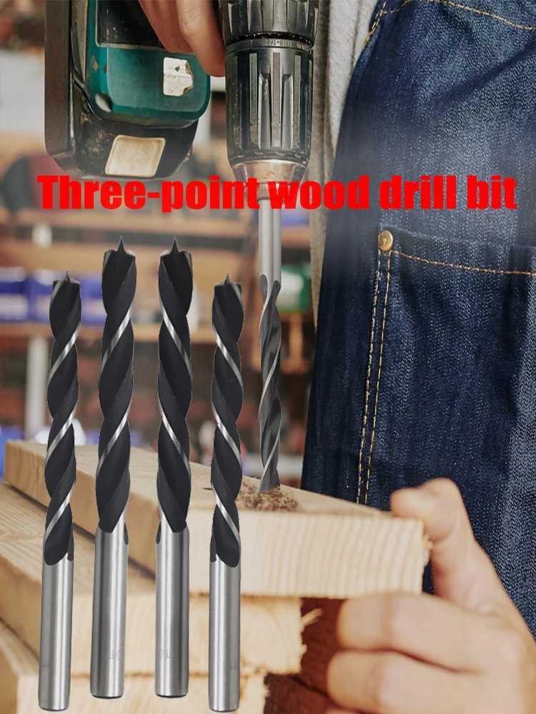EUROCUT Twist Brad Point Drill Bit Wood Hole Drill Tools Three Sharp Tips Drill Bit For Wood