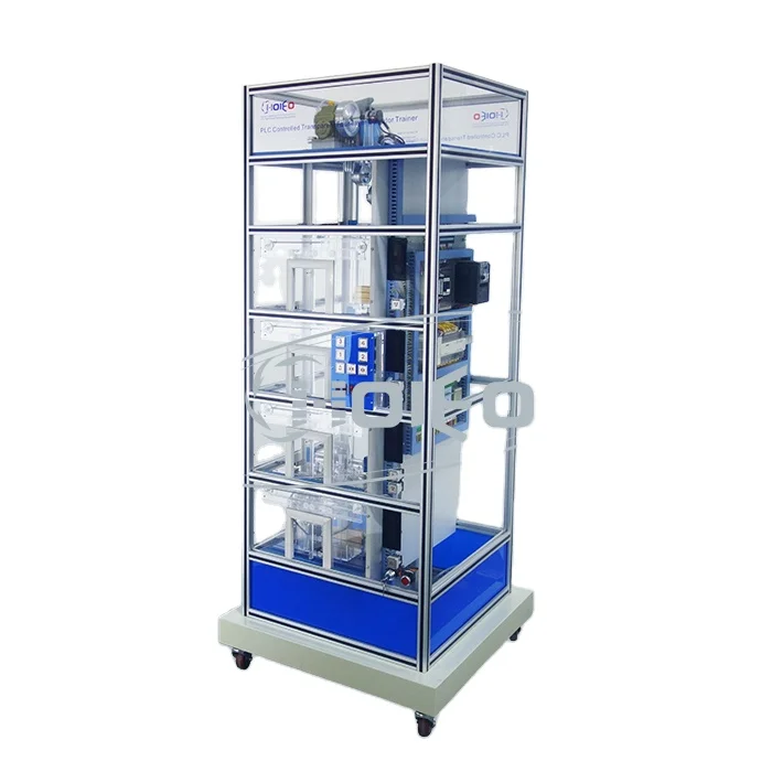 CAD-101 Transparent Four-floor Elevator Emulator PLC controlled elevator simulation model Elevator Training Model teaching use