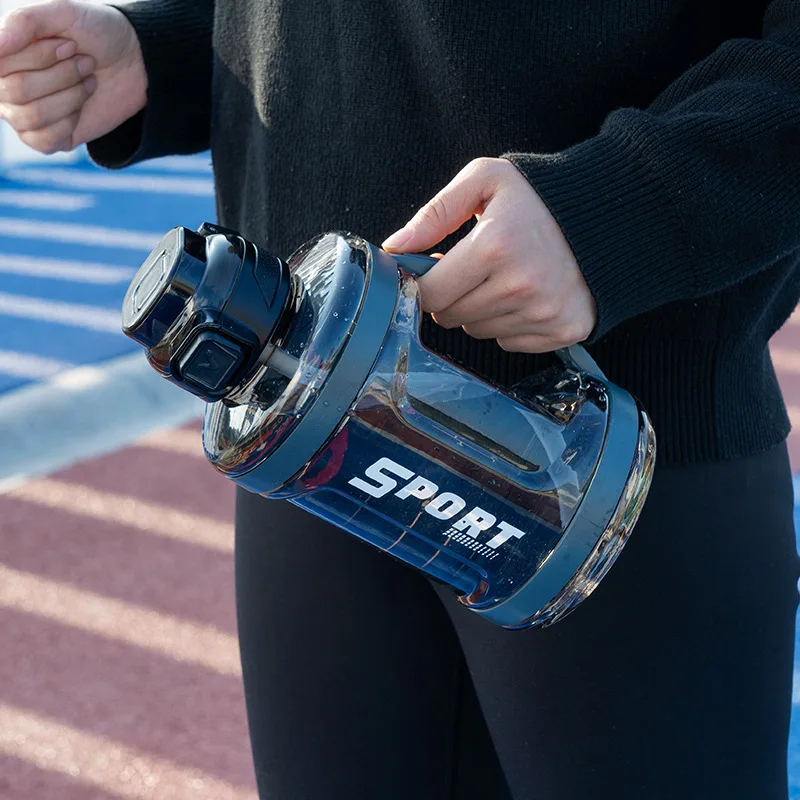 2.2 L Large Capacity Gallon Bottle for Gym Running Outdoor Custom Logo Plastic Sports Water Bottle