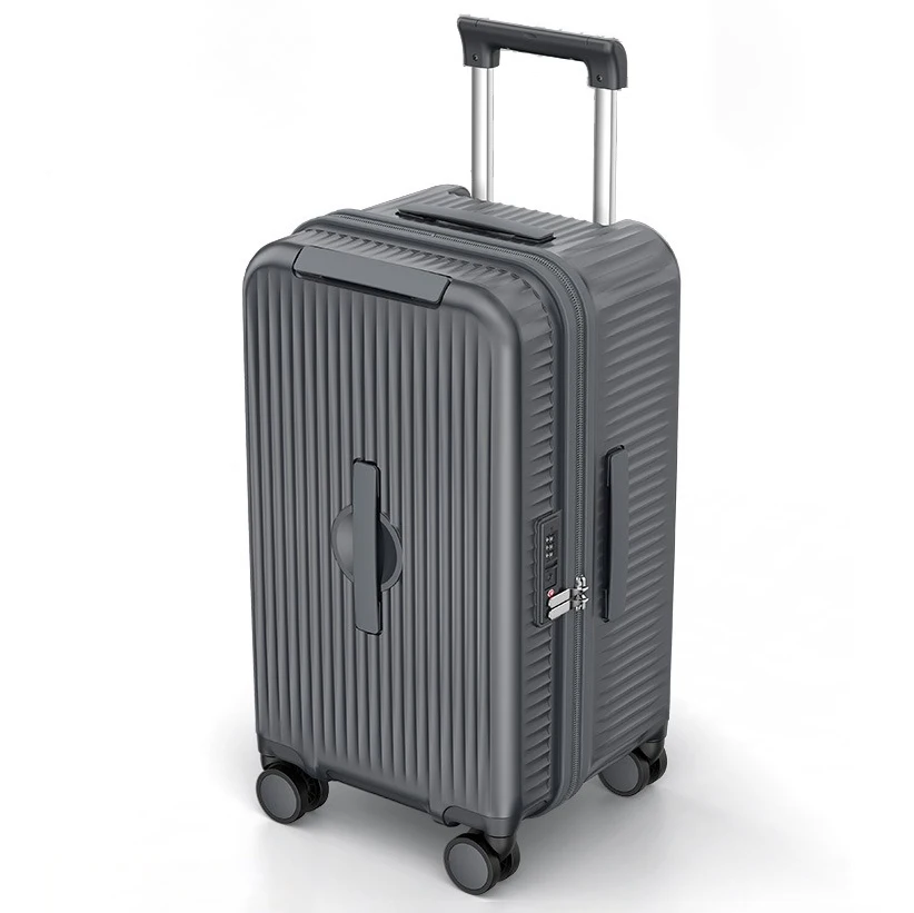 Large Capacity PC Suitcase Multifunctional 30in Carry On Checked Trolly Case With Phone Holder Luggage Travel Bags Suitcase