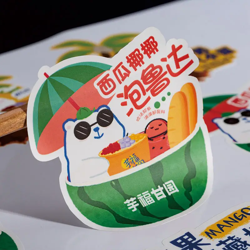 Пользовательские самоклеящиеся виниловые наклейки логотип стикер водонепроницаемый печать рулонных этикеток