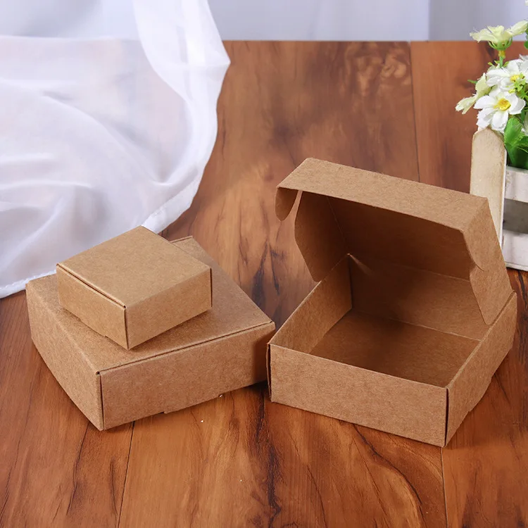 
factory directly custom folding small jewelry box with 350gsm thickness kraft paper 