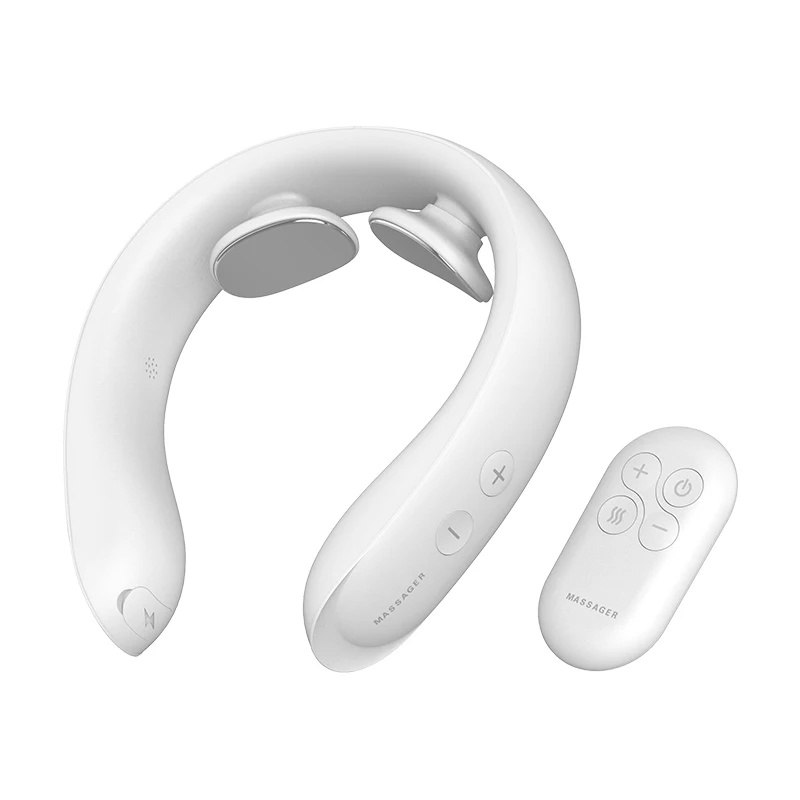 Powerful Wireless Mini Electric Ems Neck Massager Intelligent Remote Control Heating Electronic Smart Neck Massager
