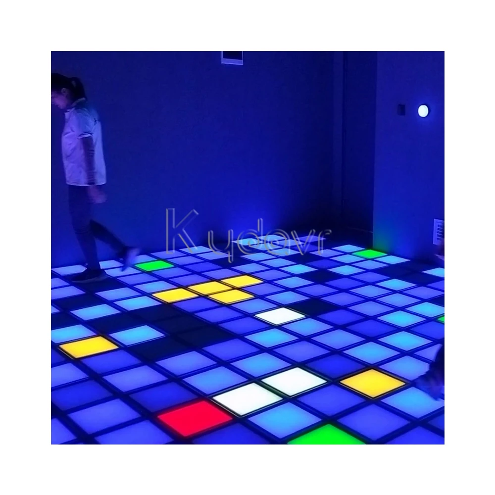 Indoor interactive dance party rental equipment kydavr mega relay activate led floor grid game floorislava