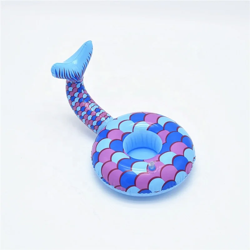 Custom Logo Inflatable Flamingo Palm Tree Floating Drink Cup Holder