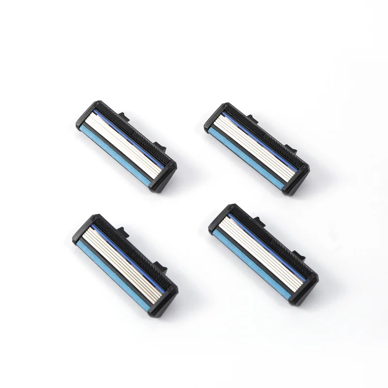 Синие бритвенные картриджи для бритвы команды 5 + 1 лезвия из нержавеющей стали мужчин