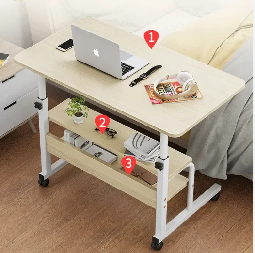 Quality wholesale top wooden modern cheap mobile wheels computer desks laptop stand office desk executive cheap