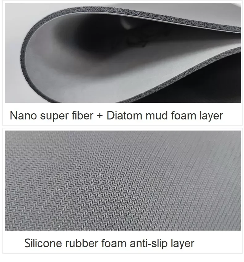 Super Absorbent Water Fast Dry Diatom Mud Flooring Rug Non-slip Carpet Bathroom Play Rubber Door Mat