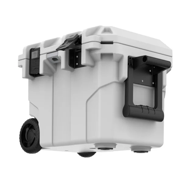 New style chilli bin plastic picnic coolers travel trailer with two wheels for outdoor