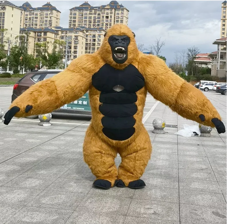 MOQ1 Realistic Cartoon Character Playing Movable Adult Gorilla Panda Monster Mascot Costume
