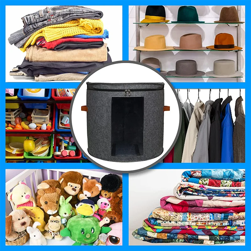 Multifunctional folding Felt Storage box Hat Wardrobe storage basket