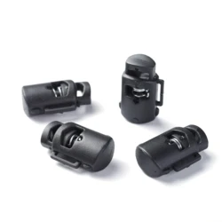 Plastic Cord End Lock Black Cord Stopper Plastic Spring Fastener Cord Lock for Drawstring
