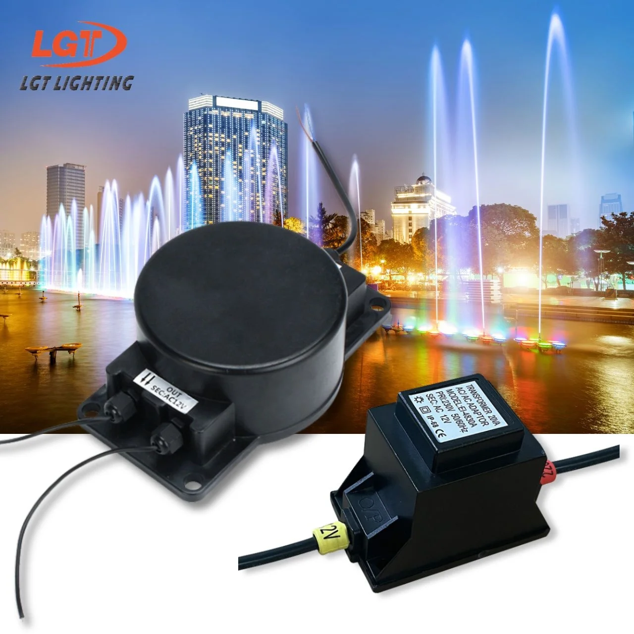 Квадратный круглый водонепроницаемый Ip68 трансформатор AC110v 220v AV12v 240v Multiwatt Профессиональный трансформатор освещения