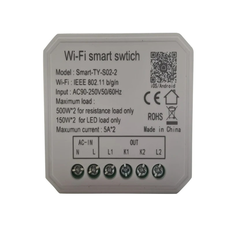 1/2 Way Wifi Smart Light Switch Diy Breaker Automation Module Smart Life APP Remote Control Works