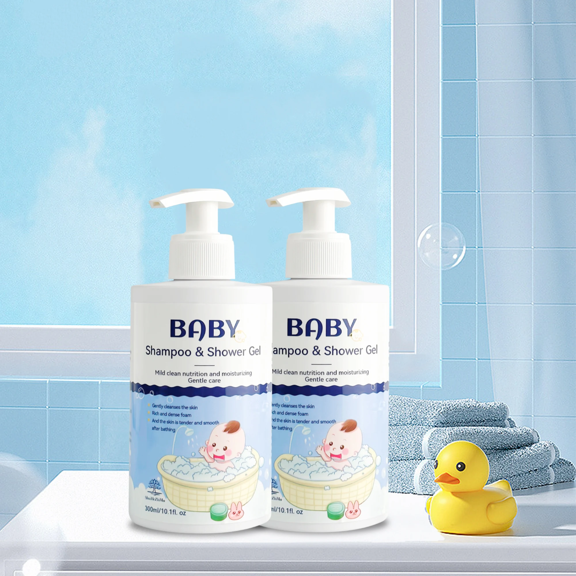 Private Label Kids Hair Care for Baby Moisturize Nourish Organic Bath Body Wash Shampoo