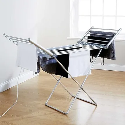 Hot Selling Electric Clothes Drying Rack Folding Heated Standing Air Portable Clothes Dryer Heated Foldable Clothes Airer Dryer