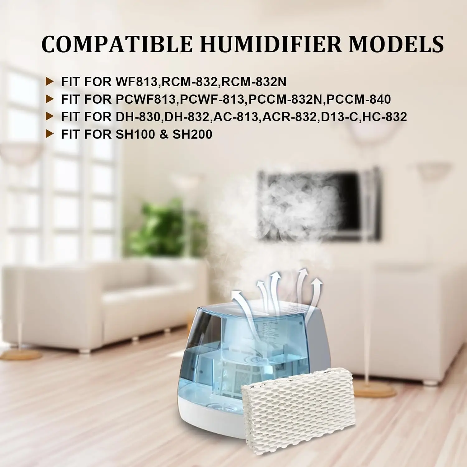 WF813 Humidifier Filter Replacement for RCM832 RCM-832N WF813 Air humidifier adapted to Procare PCWF813 Humidifier Wick Filter