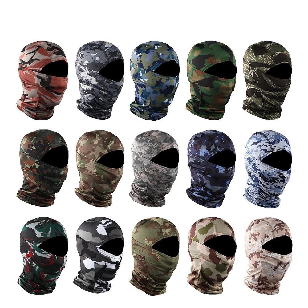 Motorcycle mask camouflage tactical balaclava full face mask ski hunting hiking cycling face shield neck gaiter scarf