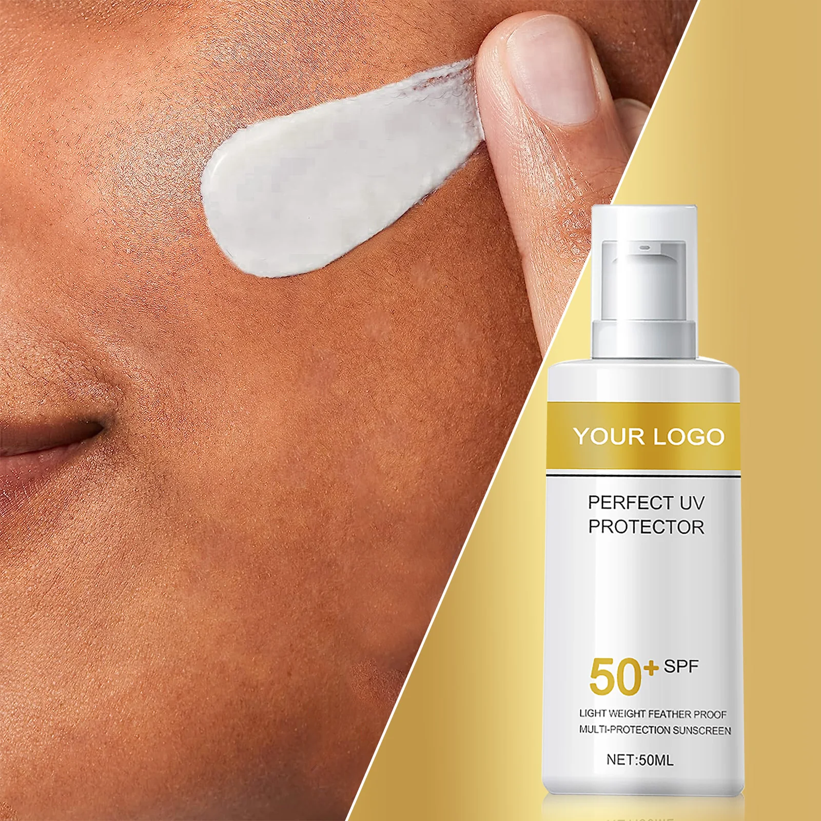 Солнцезащитный крем Spf 50 солнцезащитный частная марка Органический для тела и лица Водонепроницаемый увлажняющий отбеливающий