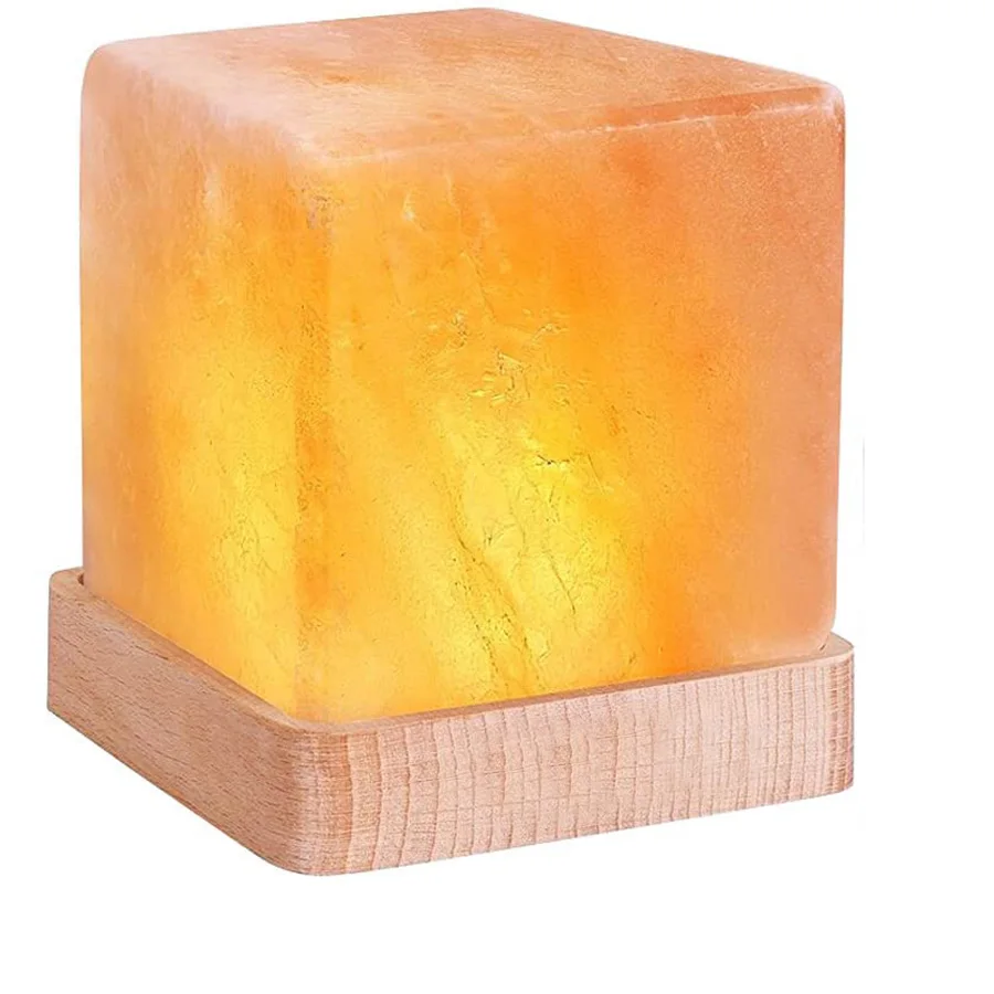 Natural Himalayan cordless salt lamp crystal USB warm light color friend decorative gift