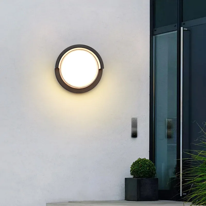 Modern Square Aluminum IP65 Outdoor Wall Lamps Mounted Installation 6w 12w LED Wall Bracket Light