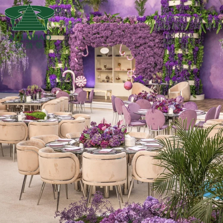 Modern luxury wedding discount stainless steel stackable gold wedding chair