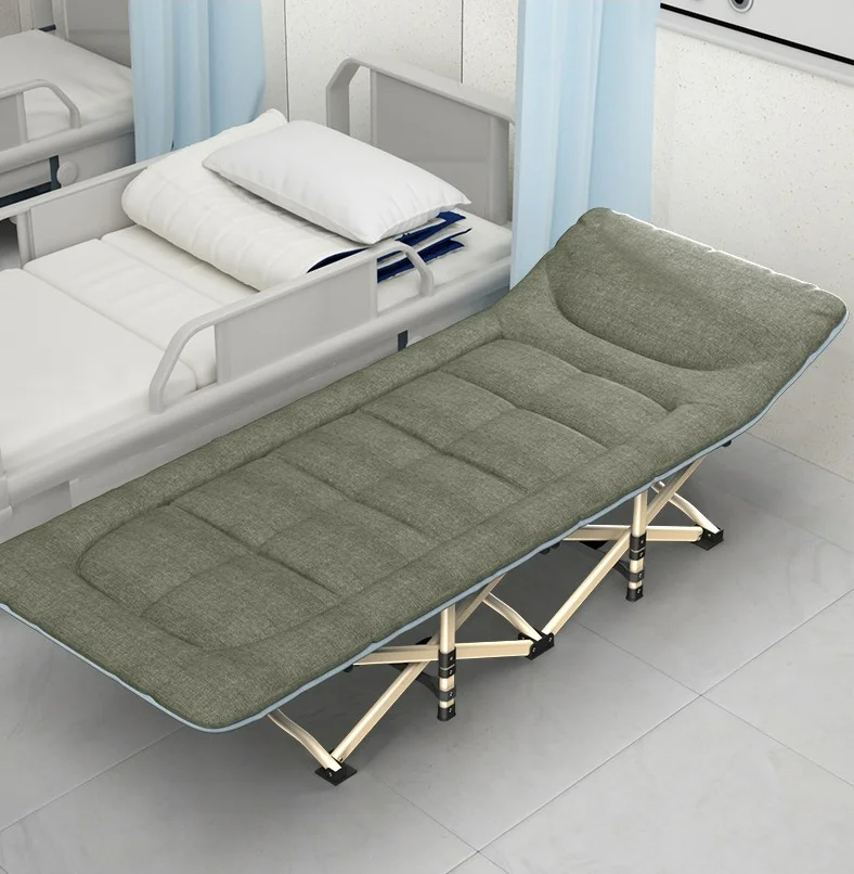 Portable Lightweight Single Easy Carrying  Portable Foldable Bed Camping Cot Bed with Mattress and Pillow