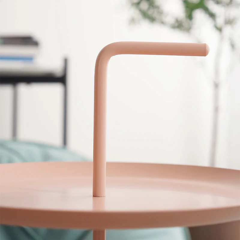 Metal Small Round Table Balcony Wrought Iron Side Stable Snack Coffee Accent Table Black White Golden