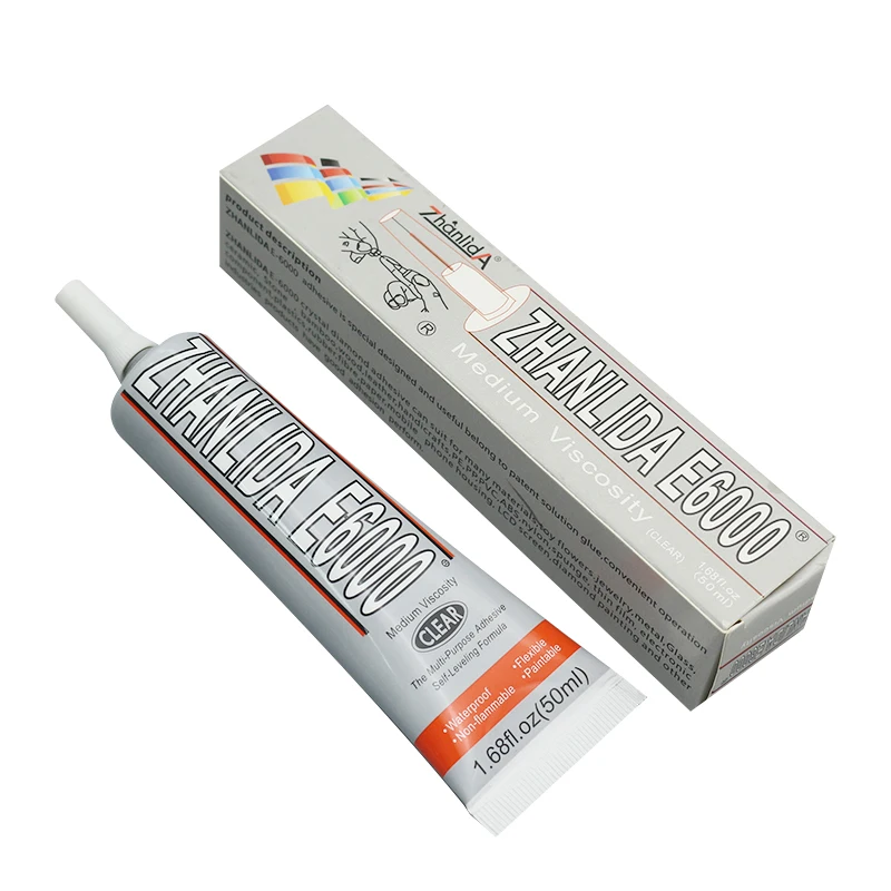 Factory Direct Sales Transparent Glue for Paste Metal Cloth Plastic Repair Toys Waterproof-Zhanlida E6000 50ml Gule