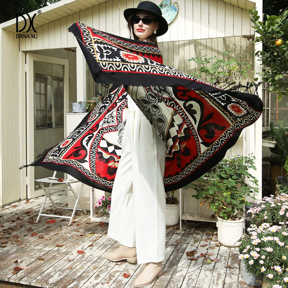 Oversize Large Blanket Cashmere Pashmina Shawls Soft Dupatta 100% Pure Wool Scarf Wraps For Women