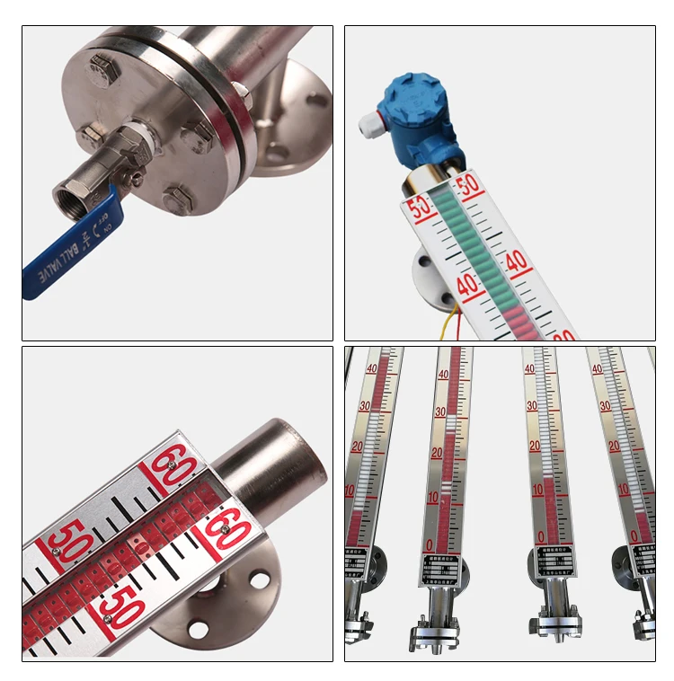 Float and shaft liquid level measurement board type indicator price anti-corrosion magnetic gauge