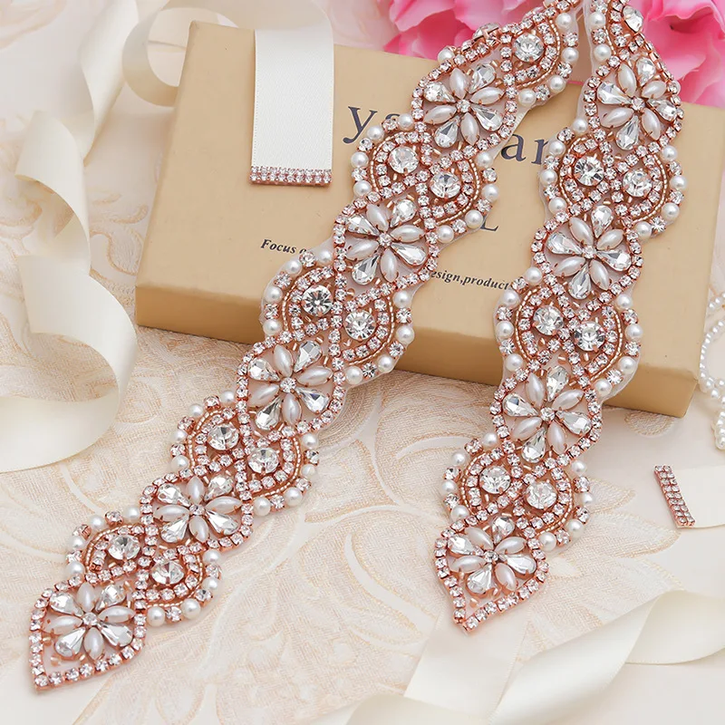 Elegant Pearl Bridal Wedding Belt Dress Accessories Luxury Hand Beaded Bridal Belt