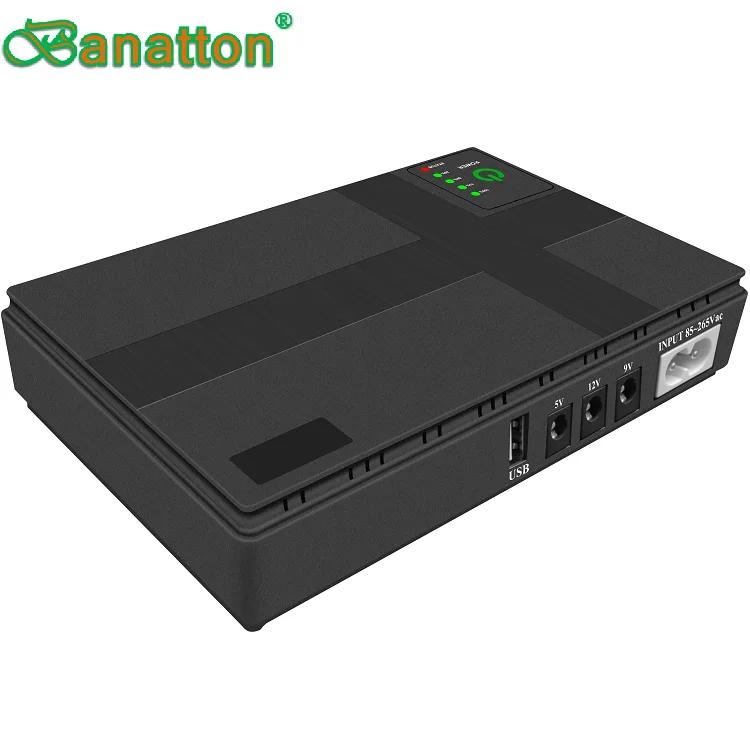 Banatton DC Mini UPS for Wifi Router Mini DC UPS POE Mini UPS Output 9V 12V 15V 24V