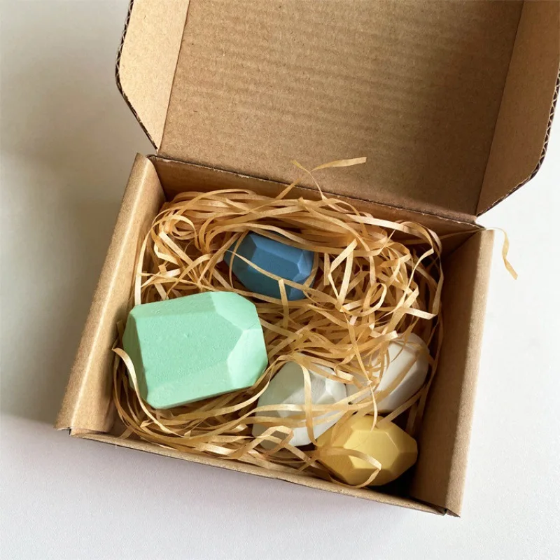 Wholesale Children Early Education Multi-Colored Balance Enlightenment Stacking Stones Wood Colorful Building Block Toy For Kids