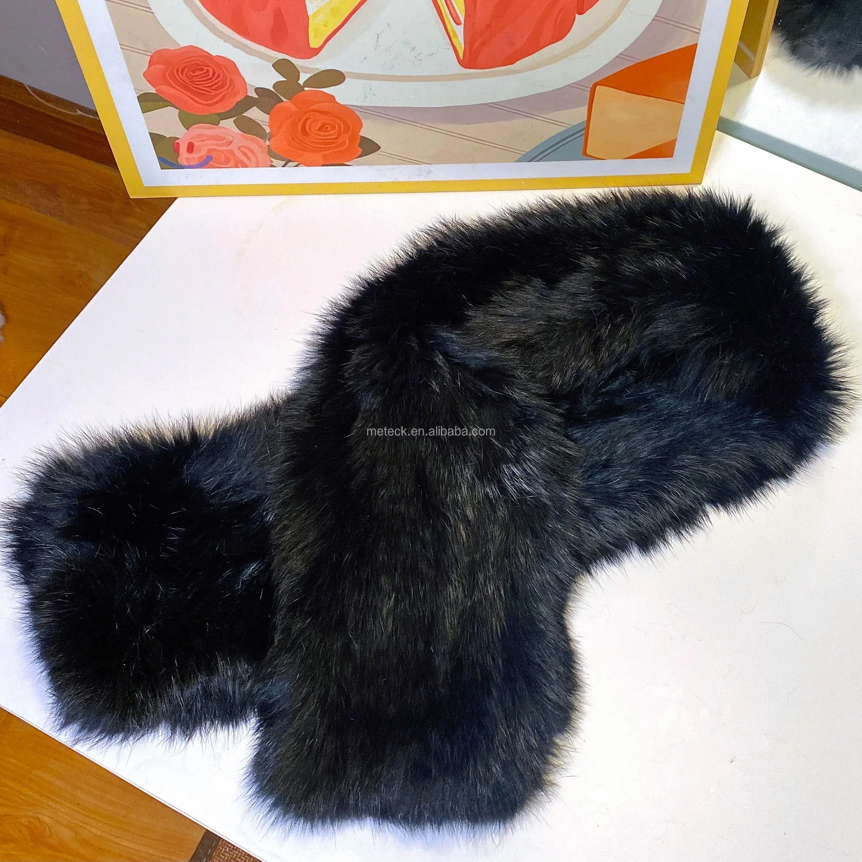 IC-KSR Fur Winter Custom Rabbit Fur Autumn Winter season Hot Selling scarfs for women stylish