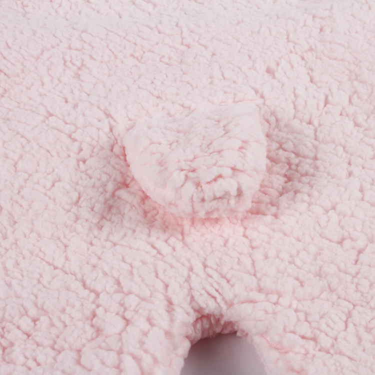 Super soft feel new design OEM service 100% polyester swaddle sherpa baby swaddle bear