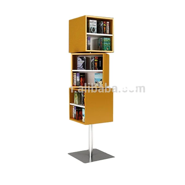 TSD-W5557 Display stands for bookstores,wood display book rack book shelf,custom floor standing spinner display